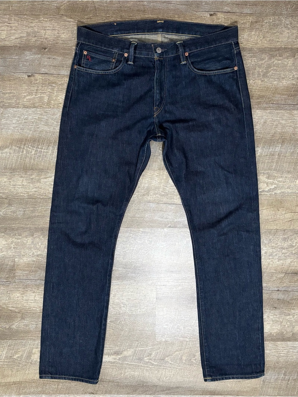 Polo Ralph Lauren Slim Straight Jeans Men's 34X32 Dark Wash Denim Y2K